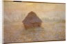 Haystacks, Sun in the Mist by Claude Monet