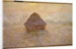 Haystacks, Sun in the Mist by Claude Monet