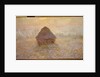 Haystacks, Sun in the Mist by Claude Monet