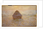 Haystacks, Sun in the Mist by Claude Monet