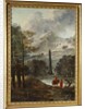A Mountainous Landscape with an Obelisk by Hubert Robert