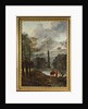 A Mountainous Landscape with an Obelisk by Hubert Robert