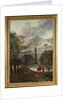 A Mountainous Landscape with an Obelisk by Hubert Robert