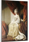Portrait of Queen Charlotte, full length, seated in robes of state by Joshua Reynolds