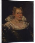 Portrait of a lady, bust length in a green dress with a white collar by Jacopo Robusti (circle of) Tintoretto