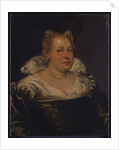 Portrait of a lady, bust length in a green dress with a white collar by Jacopo Robusti (circle of) Tintoretto