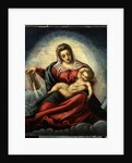 The Madonna and Child in a mandorla on a crescent moon and clouds, with the book of wisdom by Jacopo Robusti Tintoretto