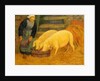 A Young Girl Feeding Two Pigs, 1889 by Paul Serusier