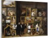 Archduke Leopold Wilhelm in his Picture Gallery, with the artist and other figures by David the Younger Teniers