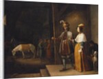 A Lady and a Gentleman Entering a Stable by David the Younger Teniers