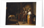 A Lady and a Gentleman Entering a Stable by David the Younger Teniers