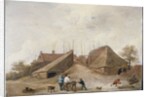 A Farm Yard with Figures Round a Table by David the Younger Teniers