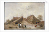 A Farm Yard with Figures Round a Table by David the Younger Teniers
