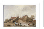 A Farm Yard with Figures Round a Table by David the Younger Teniers
