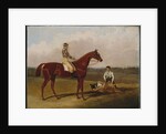 Barefoot, the Racehorse, with a Jockey Up and a Groom, 1835 by John Frederick Herring Snr