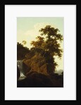 Rocky Landscape with a Waterfall by Joseph Wright of Derby