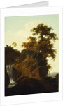 Rocky Landscape with a Waterfall by Joseph Wright of Derby