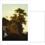 Rocky Landscape with a Waterfall by Joseph Wright of Derby