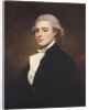 Portrait of James Dashwood, half length, wearing a blue jacket and white jabot by George Romney