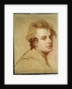 Portrait of the artist, bust length by George Romney