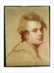 Portrait of the artist, bust length by George Romney
