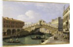The Rialto Bridge Venice from the South with the Fondamenta Del Vin and the Fondaco Dei Tedeschi by Antonio Canaletto