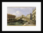 The Rialto Bridge Venice from the South with the Fondamenta Del Vin and the Fondaco Dei Tedeschi by Antonio Canaletto