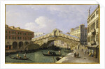 The Rialto Bridge Venice from the South with the Fondamenta Del Vin and the Fondaco Dei Tedeschi by Antonio Canaletto