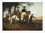 Landscape with Sportsmen Setting Out for the Hunt, early 1650s by Aelbert Cuyp