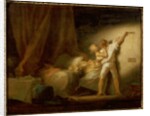 Modello version of 'The Bolt' by Jean-Honore Fragonard