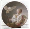 Girl Holding a Dove by Jean-Honore Fragonard