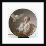 Girl Holding a Dove by Jean-Honore Fragonard
