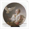 Girl Holding a Dove by Jean-Honore Fragonard