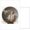 Girl Holding a Dove by Jean-Honore Fragonard