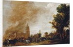 Soldiers Leaving a Burning Village, 1637 by Aert van der Neer