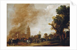 Soldiers Leaving a Burning Village, 1637 by Aert van der Neer
