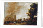 Soldiers Leaving a Burning Village, 1637 by Aert van der Neer