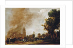 Soldiers Leaving a Burning Village, 1637 by Aert van der Neer