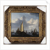 A Seascape with a States Yacht and other Shipping in a Calm, 1654 by Willem van de the Younger Velde