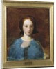Portrait of Mrs. Prescott Decie, bust length, in a blue dress - a sketch by George Frederic Watts