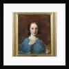 Portrait of Mrs. Prescott Decie, bust length, in a blue dress - a sketch by George Frederic Watts