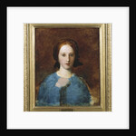 Portrait of Mrs. Prescott Decie, bust length, in a blue dress - a sketch by George Frederic Watts