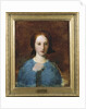 Portrait of Mrs. Prescott Decie, bust length, in a blue dress - a sketch by George Frederic Watts