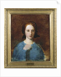 Portrait of Mrs. Prescott Decie, bust length, in a blue dress - a sketch by George Frederic Watts
