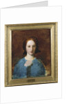 Portrait of Mrs. Prescott Decie, bust length, in a blue dress - a sketch by George Frederic Watts
