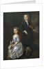 A young boy holding a violin and a young girl holding a doll by John (circle of) Vanderbank
