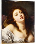 A young woman, bust length by Jean Baptiste Greuze