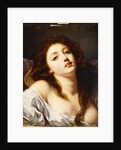 A young woman, bust length by Jean Baptiste Greuze