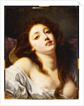 A young woman, bust length by Jean Baptiste Greuze