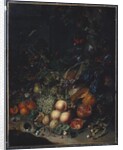 Peaches, Grapes, Pomegranates, Melons, a Corncob, Apricots, Plums, Pears, Acorns, 1718 by Rachel Ruysch